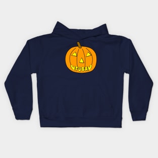 Tuba Halloween Pumpkin Kids Hoodie